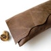 Leather Clutch - RUSTIC - with Raw Edge