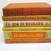 Vintage Orange & Yellow Book Bundle - Shabby Library - Home Decor - Photo Prop - Wedding Decor - Summer Decor - Citrus