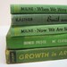 Vintage Shades of Green Book Bundle - Kids Titles - Shabby Library - Home Decor - Photo Prop