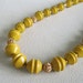 Vintage Yellow Wood Gold Filigree Necklace Bohemian