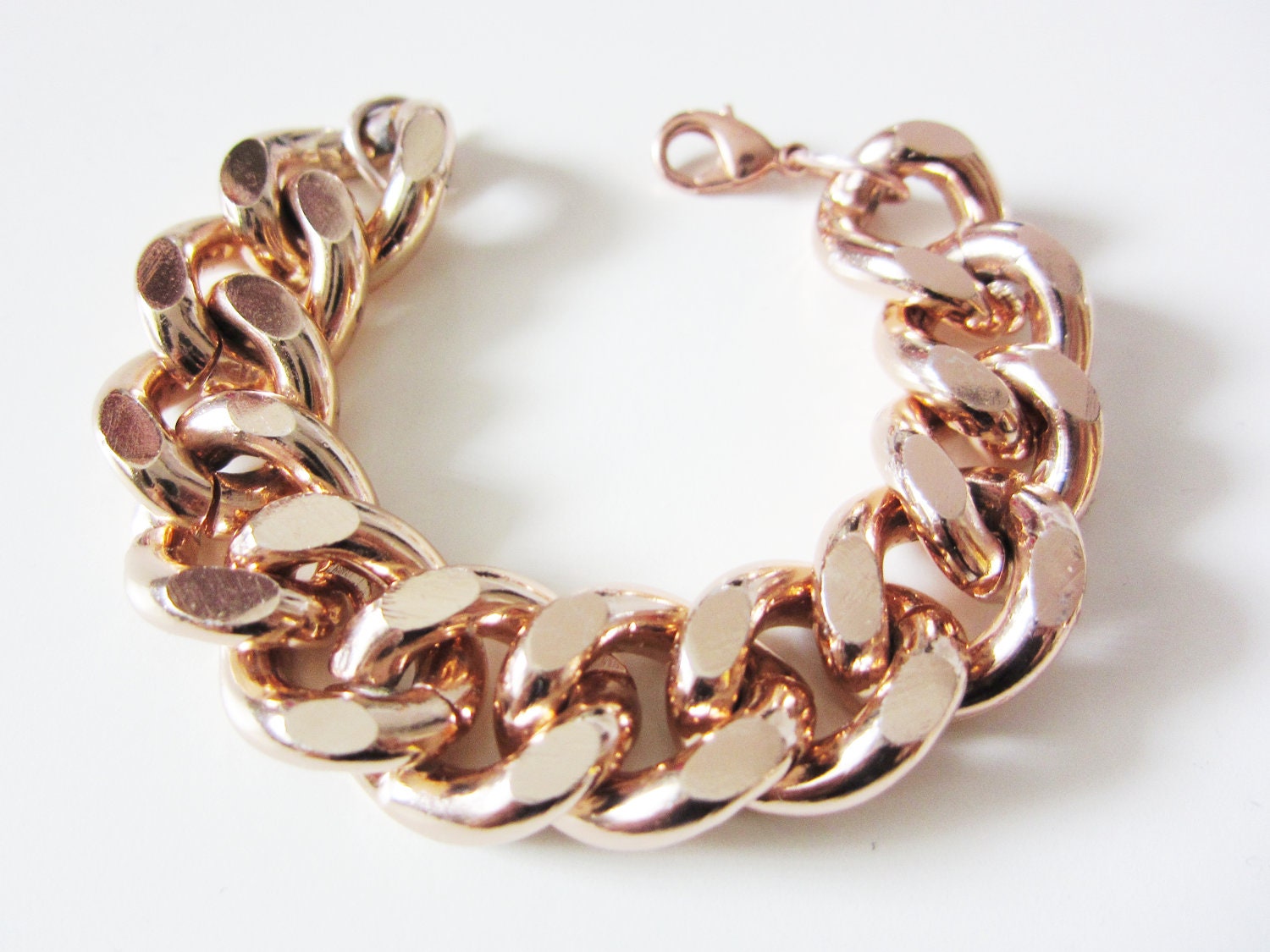 Rose Gold Chunky YuniKelley Chain gold Etsy  rose on chain Bracelet by bracelet Oversize