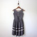 50s dress / black gingham check fitted waist sleeveless sundress (xs - s)