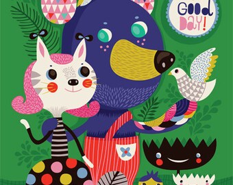 A Good Day - limited edition giclee print of an original illustration (8 x 10 in)