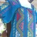 Vintage 70's Hand Embroidered Hippie Folk Boho Maxi Kaftan Caftan Dress...