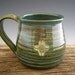 Celtic Knot Mug - Rainforest Green - Coffee Mug - Large Mug - by DirtKicker Pottery