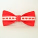 Kawaii Lolita Red Sweet Heart Bow French Barrette Clip Ribbon SALE