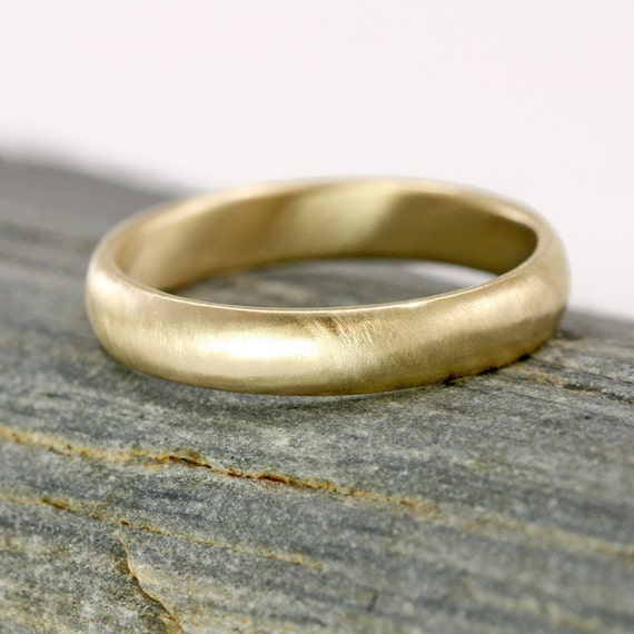 Solid 14k Gold Mens Wedding Band Men's Ring by MelanieCaseyJewelry