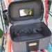 Vintage Jaguar train Case luggage suitcase grey soft sided id tag travel mad men