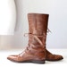 Size 7 Vintage Cole Haan Boots Brown Leather Lace Up