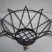Wire basket Black Metal Iron Bowl Crown Starburst Display Bowl Centerpiece