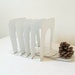 Five White Vintage Metal Bookends