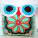 NEW/patchwork/ Polyfil Stuffed Honey Owl Pillow