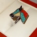 Vintage Silver and Turquoise Horse Head Ring Size 4 1/2
