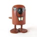 Vintage Mid Century Chippy Stylized Beaver Novelty DAM IT Wooden Pop Up Stress Toy