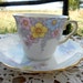 Vintage Teacup Tea Cup and Saucer Floral English Bone China