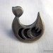 1960s Swedish Pewter Bird Duck Brooch Rune Tennesmed Modernist