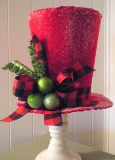 handmade felt top hat tree topper or decor handmade felt top hat tree topper or decor