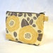 Gadget Pouch Cosmetic Bag Joel Dewberry Fabric Zipper Pouch Makeup Bag Cotton Zip Pouch Bloom Sand Yellow Gray Ginseng Handmade MTO
