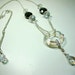 Crystal Charcoal Sexy Back Drop Necklace Bridal Wedding Jewelry
