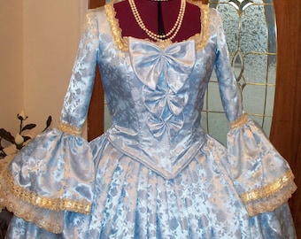 Marie Antoinette Dress,Marie Antoinette Costume,Marie Antoinette Gown,Masquerade Dress,Ball Gown,Mardi Gras Costume,Colonial Dress