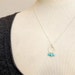 Turquoise Necklace ,Three Turquoise stones Cluster Necklace , Silver Circle Necklace , Sterling Silver Necklace , December Birthday