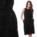 Black Wiggle Dress 60s Sheath Sleeveless Pockets 1960s Mad Men Wool Pencil Belted 50s Secretary Vintage Jackie O Classic Dress Large L