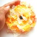Fresh juice-Yellow orange-Handmade organza flower-Weddings Accessories Hair-Brooch,hair clip,comb-Bridal corsage,bridesmaids.