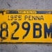 1955 Pennsylvania license plate