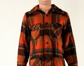 Vintage 1970s Autumn Flannel Small Plaid Jacket Blazer Harvest Colored LumberJack Heavy Shirt Vintage 1970s Autumn Flannel Small Plaid Jacket Blazer Harvest Colored LumberJack Heavy Shirt
