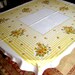 RETRO Vintage Supple Cotton Sailcloth Print TABLECLOTH Yellow Kitchen Roses