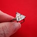 Vintage size 6.5 silver ring with triangle shaped rhinestone in great condition