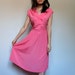 Hot Pink Dress Collared Dress Summer Fashion Sleeveless Pleated Dress Spring Casual Day Dress - Extra Large XL