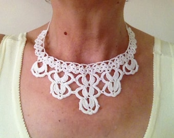 PDF Tutorial Crochet Pattern... Lace Jewelry Necklace 1
