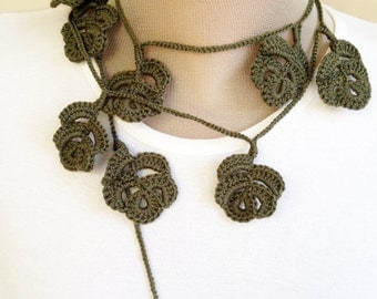 PDF Tutorial Crochet Pattern... Crochet Scarf, Lariat , Necklace -4