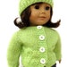 Lime Green Hat and Sweater Set American Girl Doll
