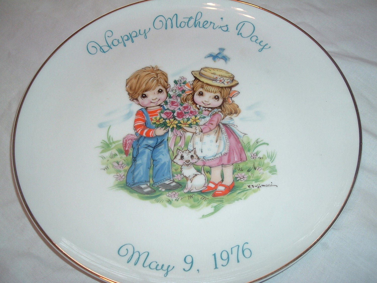 Commemorative Edition Happy Mothers Day Plate May 9 1976