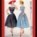Vintage 1950's McCalls Sewing Pattern 9819 - FABULOUS Dress - UNCUT - size 12/30