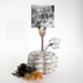 Shabby Chic Music Pumpkin 122, recycled fork photo holder, Halloween, decoupage, Thanksgiving, hostess gift