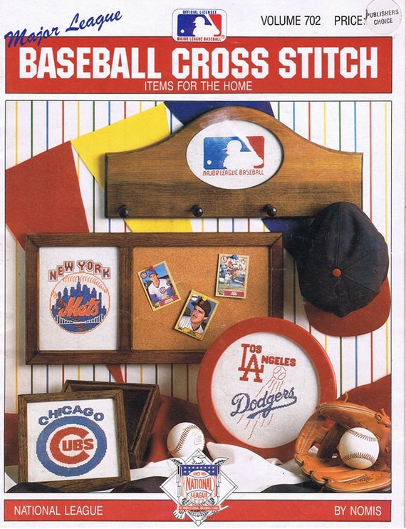 Major League Baseball Logos Counted Cross Stitch Pattern Craft