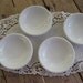 White ironstone butter pats marked set of four Maddock & Co.England
