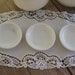 White ironstone butter pats