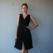 black cocktail dress / 60s party dress / 1960s dress / little black dress - size small