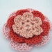 Crocheted flower motif 3 inch cotton 50% off SALE Half off SALE.