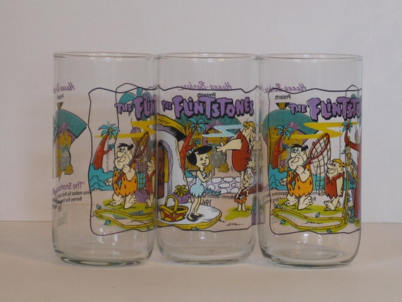 Vintage Cartoon Glass Jelly Jars