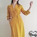 1940 rich marigold dressing gown . saffron ombre dress .medium .sale