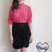 N M tetris blouse . geometric watermelon pink .medium.large .sale s a l e