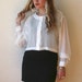 90s Sheer White Crop Top Sz S M L