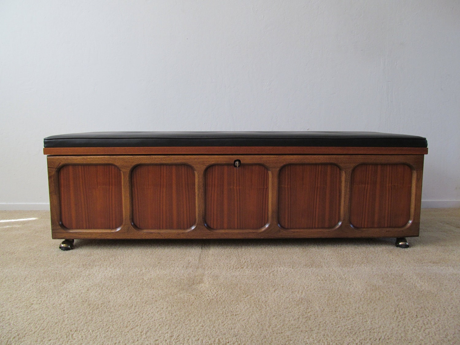 Vintage Mid Century Modern Lane Long Cedar Chest Long Bench