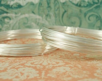 14 gauge FINE SILVER with Copper Core - 5.9 feet (1.8 meters) - Half Hard -Tarnish Resistant Bangle Wire - 100% Guarantee