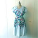 Vintage 1950's Cotton Print Dress. Wraps in Back.
